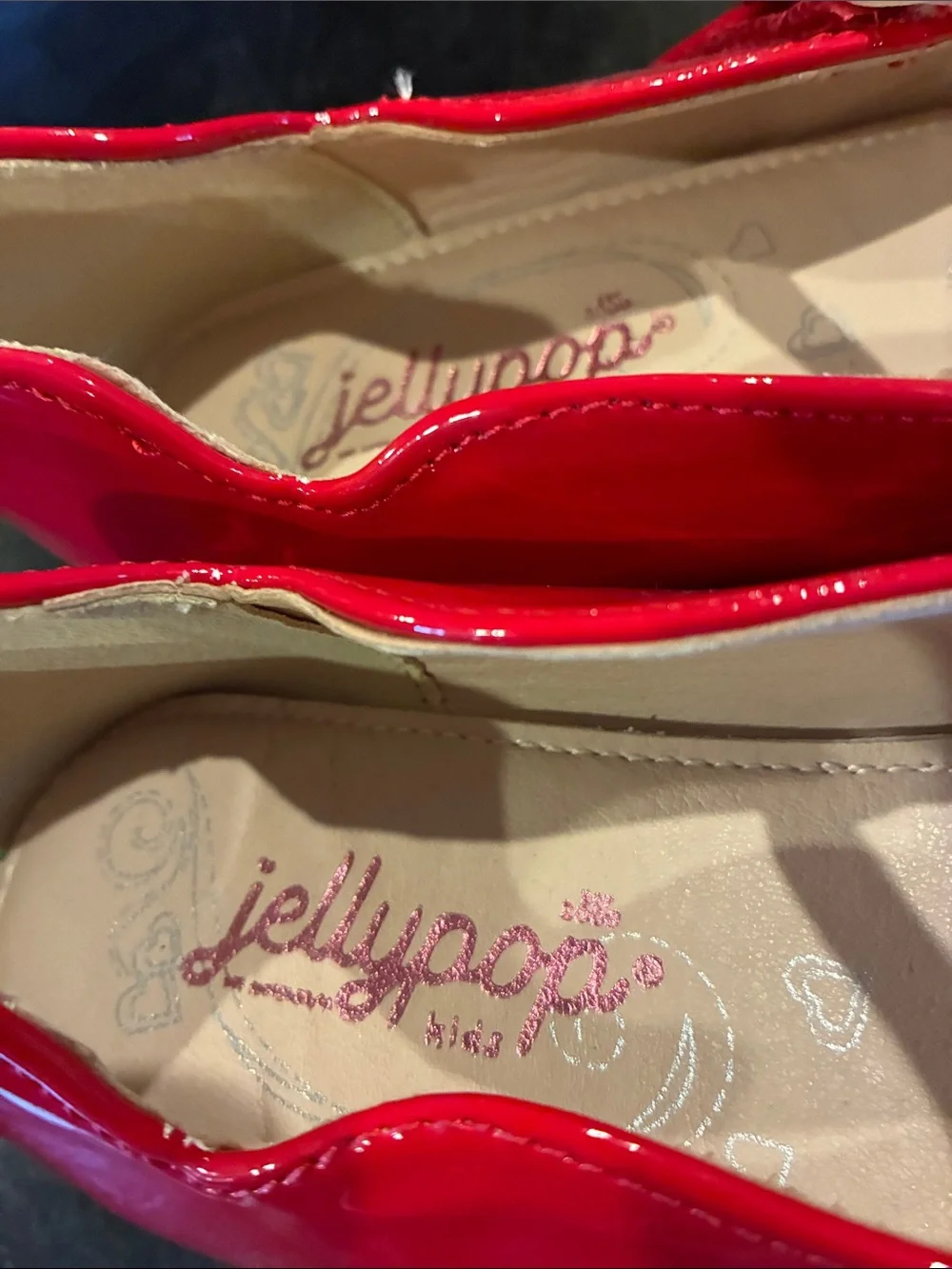 *NEW* Girls Red Patent Mary Jane Dress Shoes with Sparkle Buckle Sz 5 and Sz 2